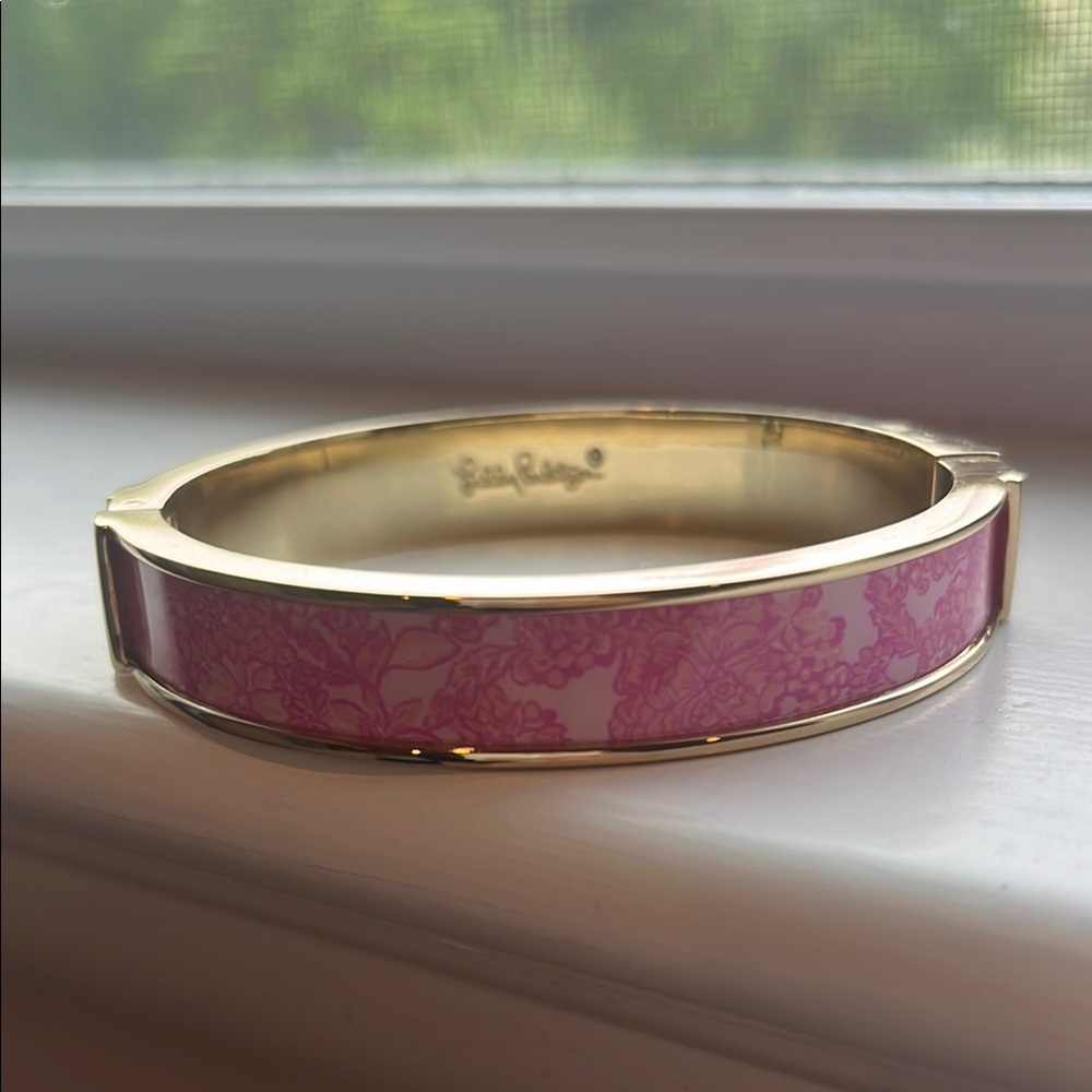 Lilly Pulitzer - Pink and Gold Bangle Bracelet - Picture 3 of 5
